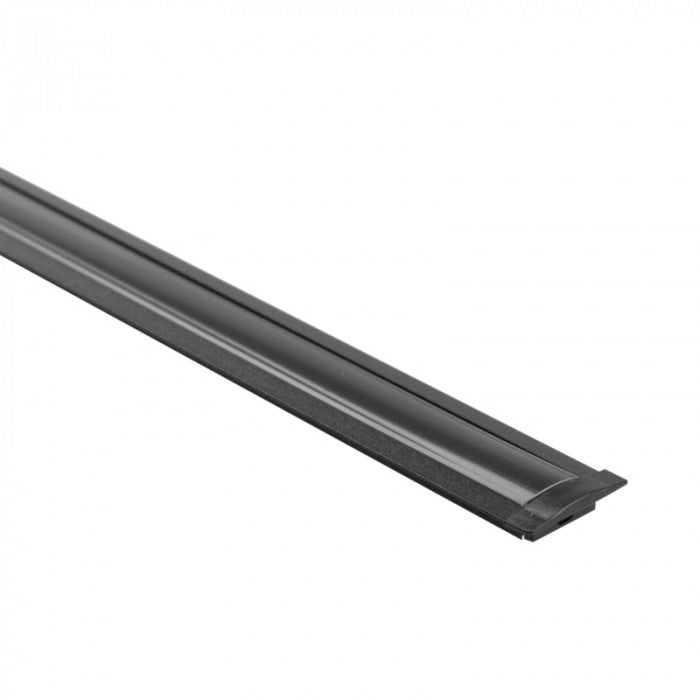 Profilo incasso P02 2m nero diffusore nero Ecolight