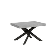 Tavolo allungabile 90x120/224 cm Volantis telaio Antracite - Cemento