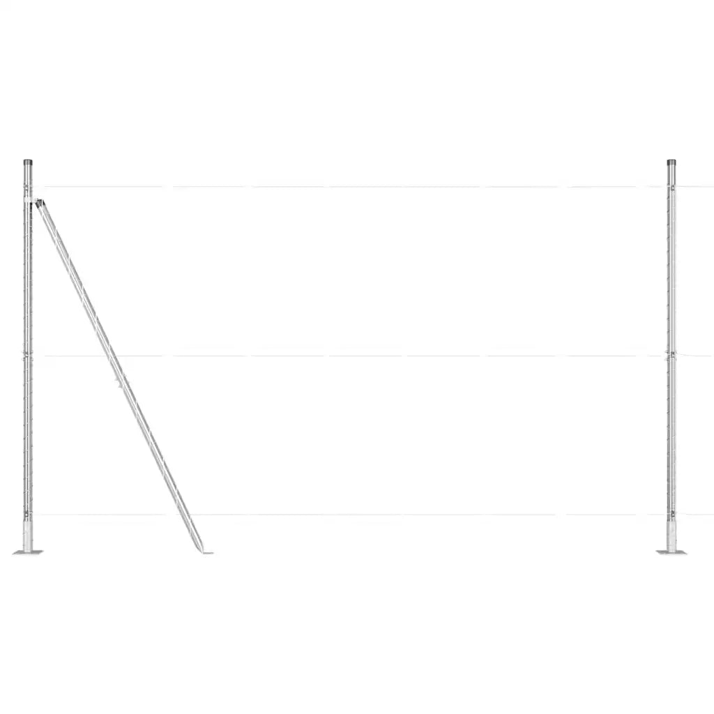 Palo della recinzione 52 pcs Grigio 3,2 x 3,2 x 160 cm