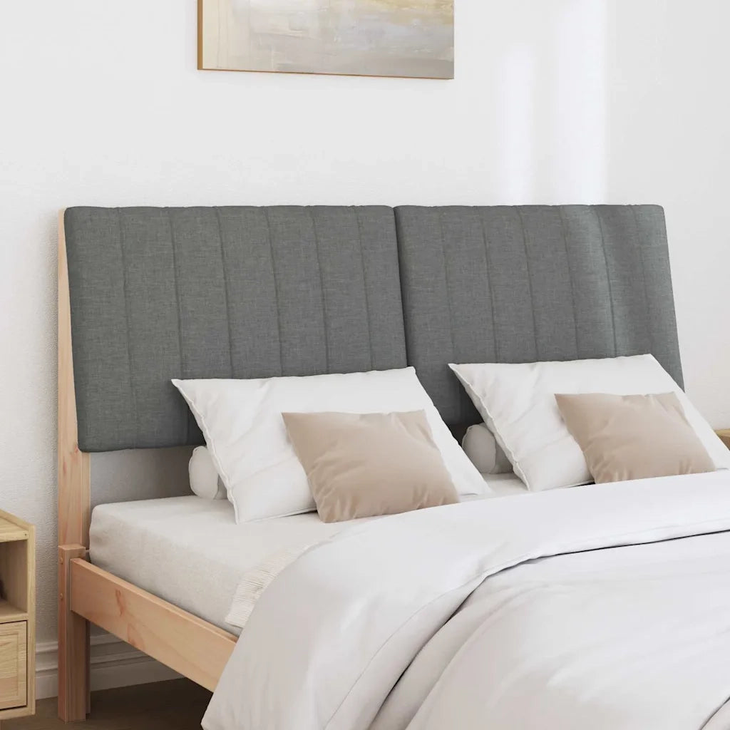 Testiera | Testata imbottita Grigio scuro 140 cm Pino massello