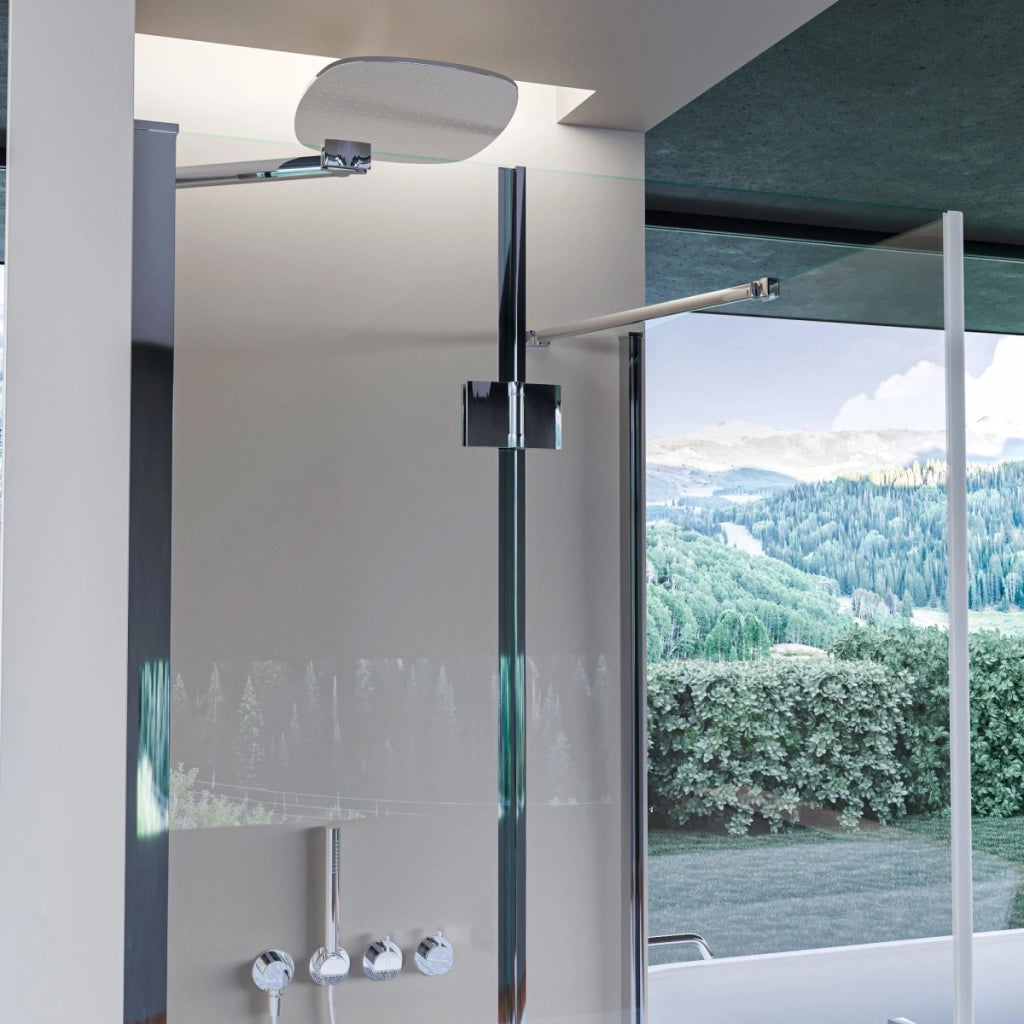 Box doccia due lati con porta battente 8mm h195 regina, misura 90x140