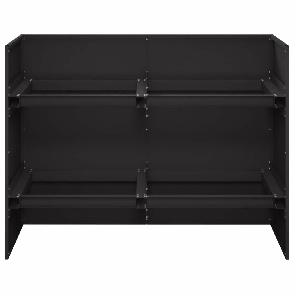 Vaso da giardino Nero 80 x 40 x 60 cm Acciaio laminato a freddo 8005883