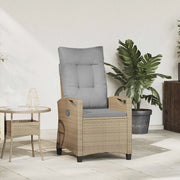 Sedia da giardino reclinabile Beige e Grigio Chiaro polyrattan 42026843