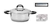 Pentola Casseruola in Acciaio con Coperchio New Bavaria 18 cm