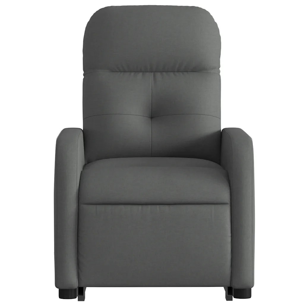 Poltrona | Sedia Relax Alzapersona Reclinabile Elettrica Grigio Scuro Tessuto