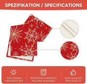 Decorazione di Natale a Tavola con Fagioli di Neve Rood Goud 40x180 cm