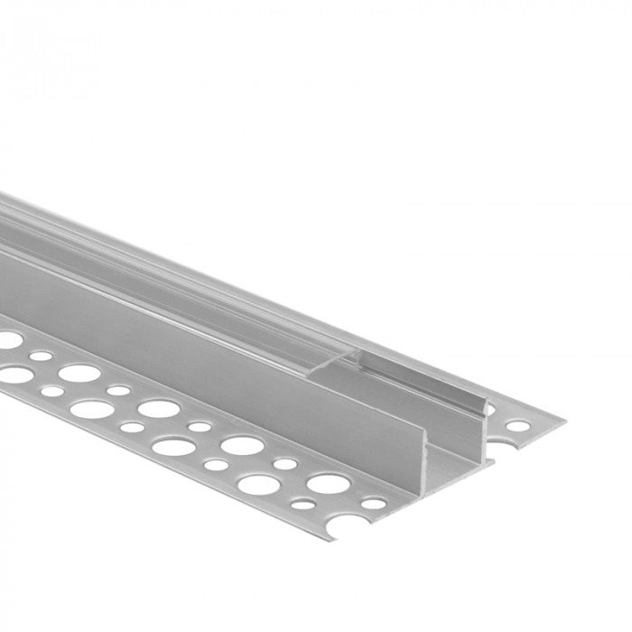 Profilo LED GN01 vista anodizzato, diffusore 1m Ecolight