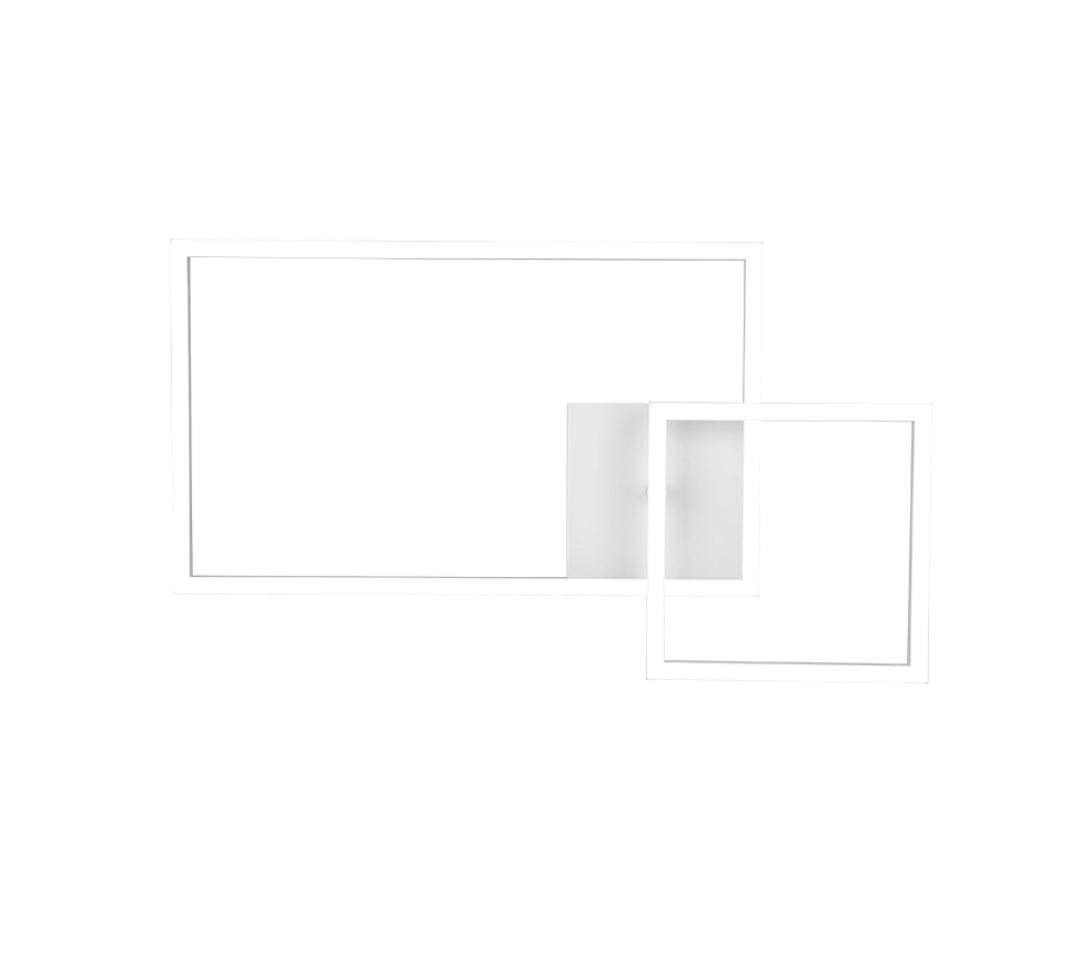 Plafoniera LED con snodo, metallo, bianco, L 63 cm, Padella
