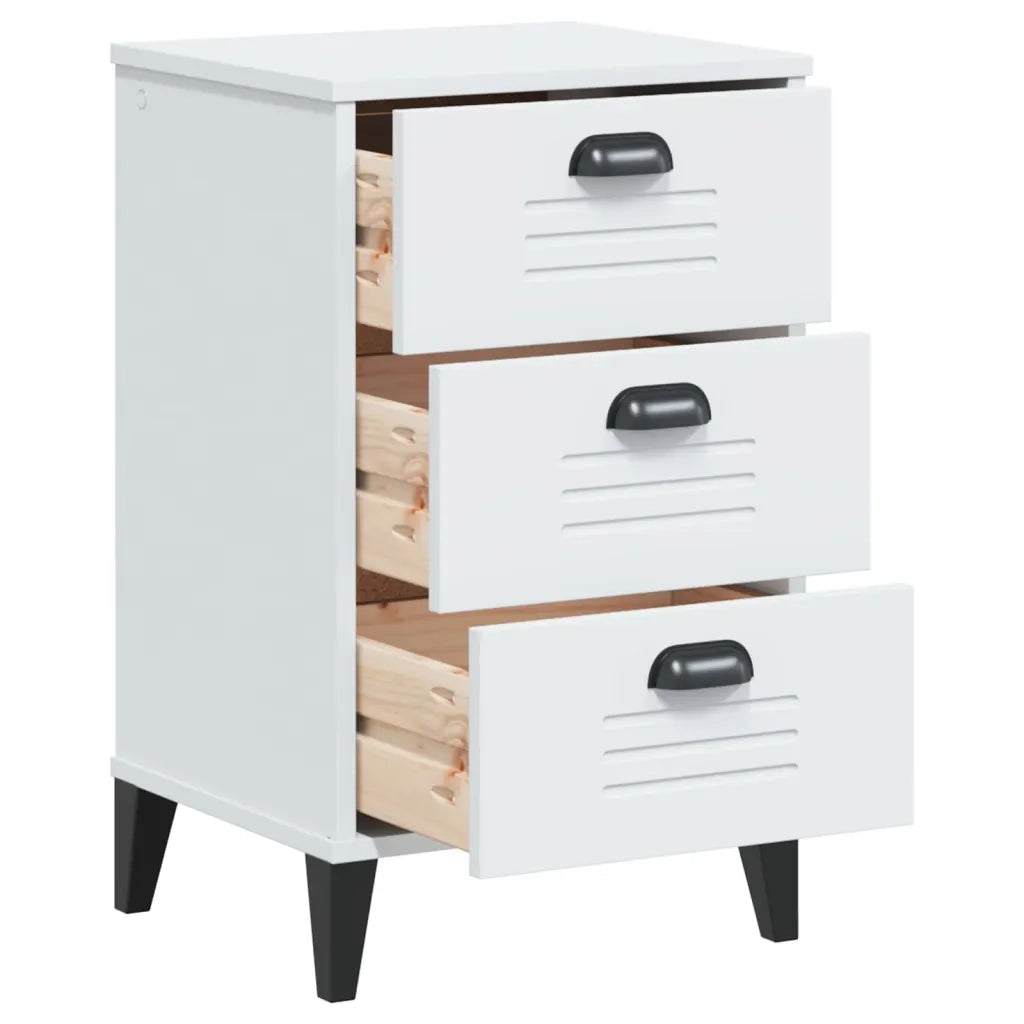Comodino-Tavolino da notte VIKEN Bianco in Legno Multistrato 450044