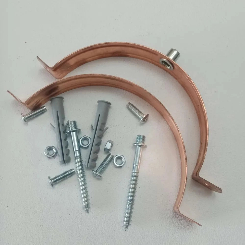 Collare in rame da 120mm per fissaggio e bloccaggio a muro