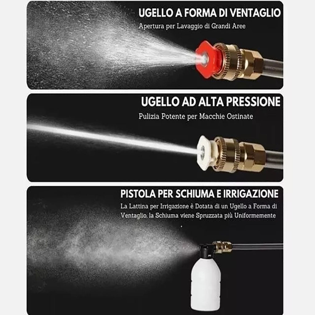 IDROPULITRICE PISTOLA PORTATILE BATTERIA PRESSIONE LAVAGGIO AUTO 48V