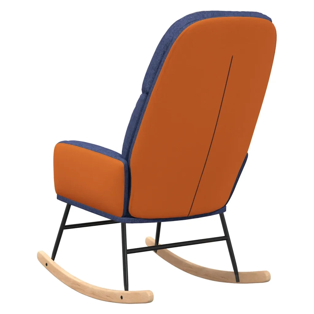 Sedia a Dondolo Blu in Tessuto 341046