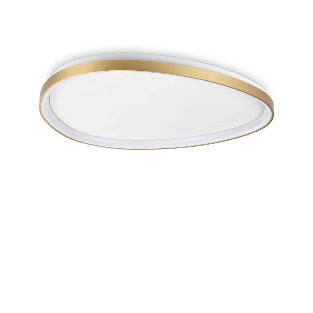Plafoniera Contemporanea Gemini Metallo Ottone Led Integrato 42W 3000K Ip20