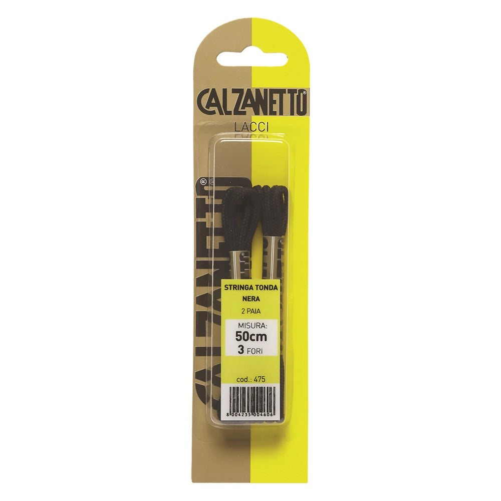 1blister lacci tondi cm.50 neri - blister 2 paia cod:ferx.1060580nlm