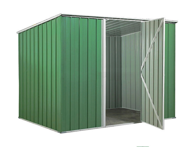 Casetta Box da Giardino in Lamiera di Acciaio Porta Utensili 260x185x192 cm Enaudi Verde