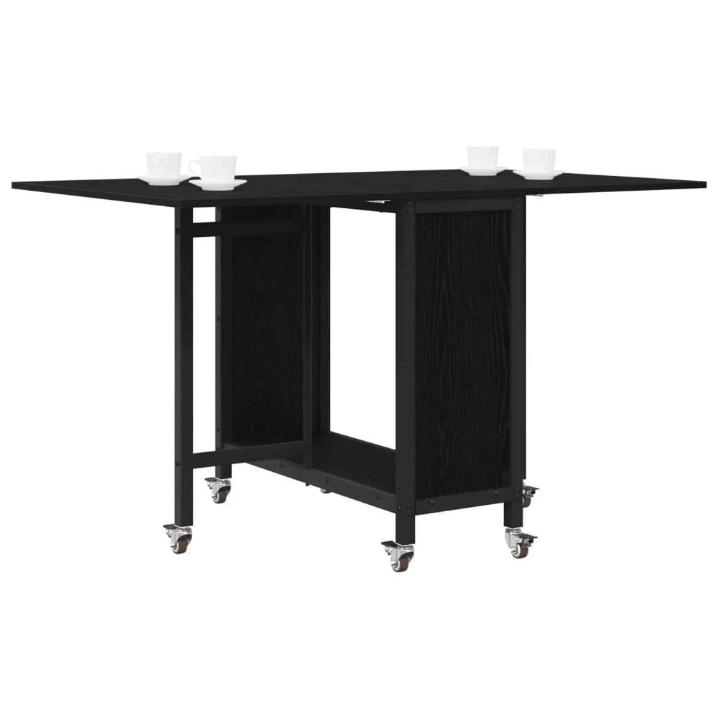 Tavolo da pranzo pieghevole con ruote 130 x 80 x 76,5 cm 8006043
