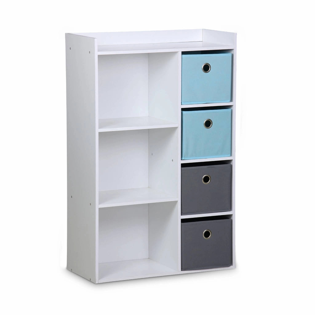 Contenitore per bambini con 4 cestini, blu