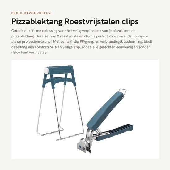 Impastatrice per pizza set da 2 - Acciaio inossidabile - Maniglia antiscivolo - Protezione contro la bruciatura - Resistente alla lavastoviglie - Aiuto in cucina - Assistente cucina