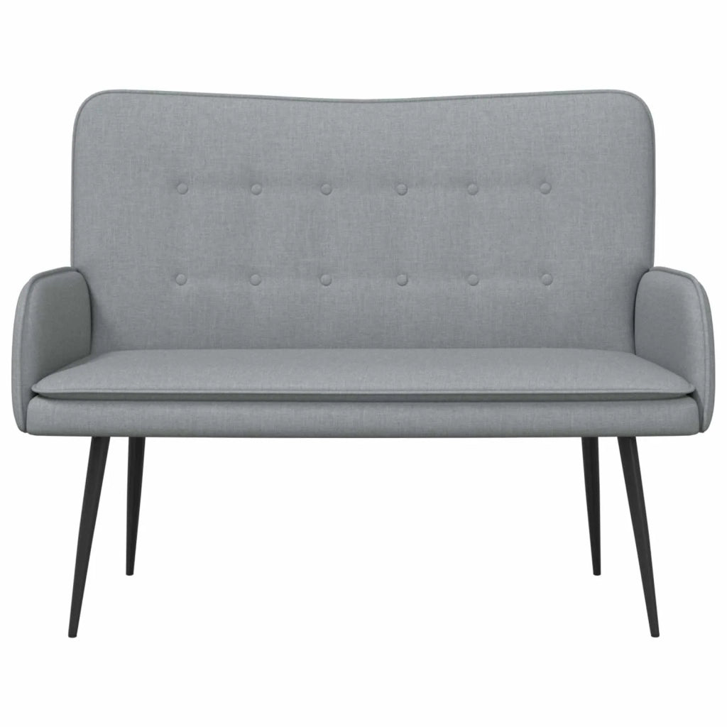 Divano a 2 Posti Grigio chiaro 115 x 61 x 87 cm Tessuto 42028902