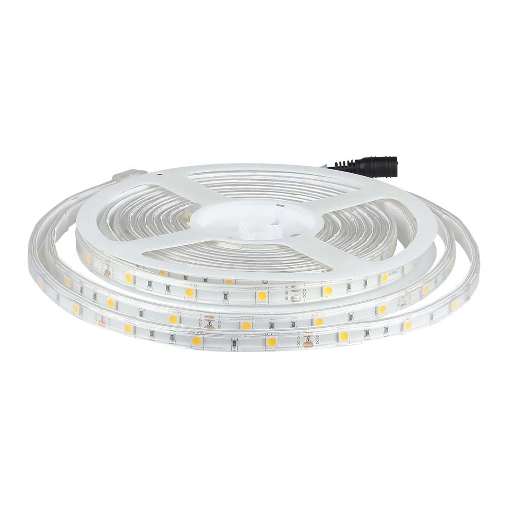 Striscia LED SMD5050 30 LED 3000K IP65 6W/m 500lm Bobina 5m – V-TAC – VT-5050 30-IP65-N