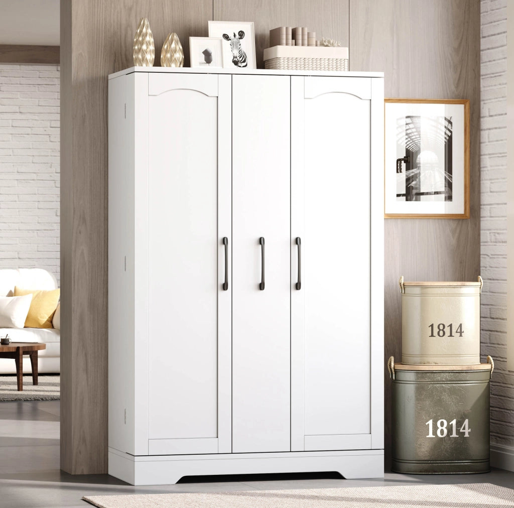 Mobile cucina in MDF con 2 ante; 4 ripiani; estraibile verticale e ripiani portaspezie; bianco; 120 × 78 × 35 cm