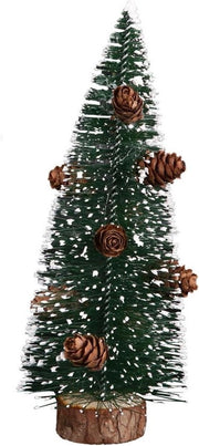 Mini-albero di Natale con base in legno