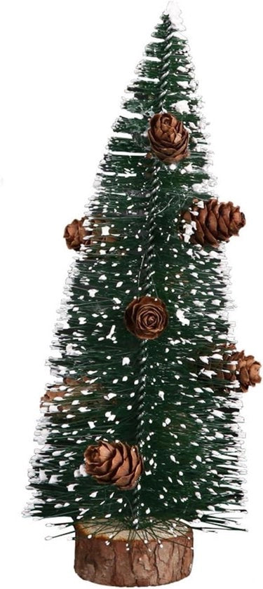 Mini-albero di Natale con base in legno
