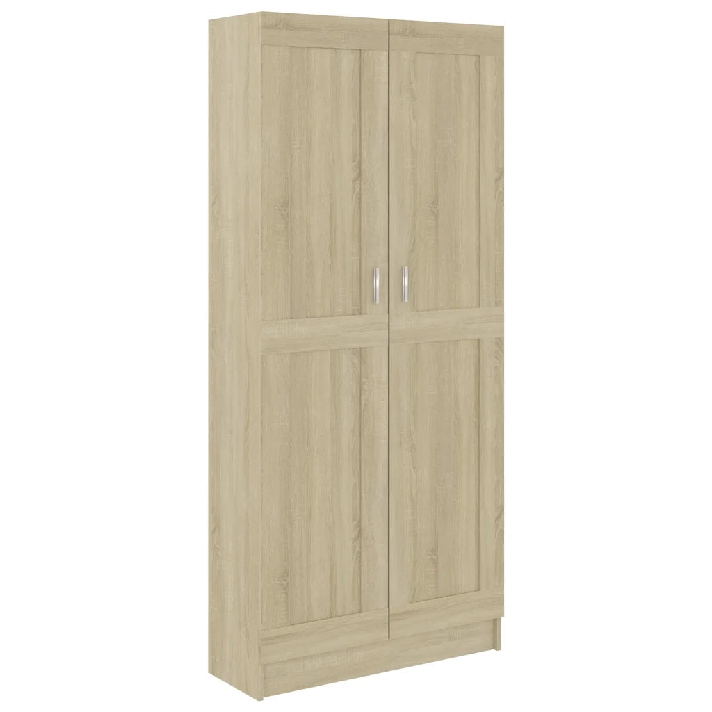 Libreria-Scaffale per Libri-Mobile di Stoccaggio Rovere Sonoma 82,5x30,5x185,5 cm in Legno Multistrato