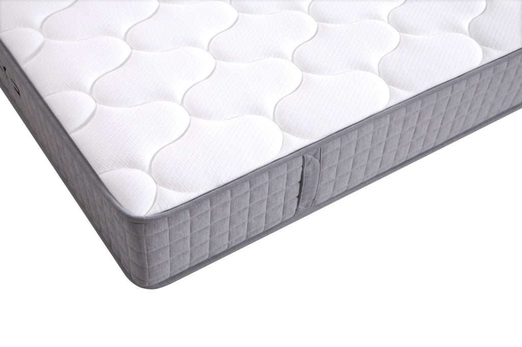 Materasso a molle insacchettate 90x200 cm, 25 cm di spessore, 7 zone di sostegno, durezza H3, colore bianco
