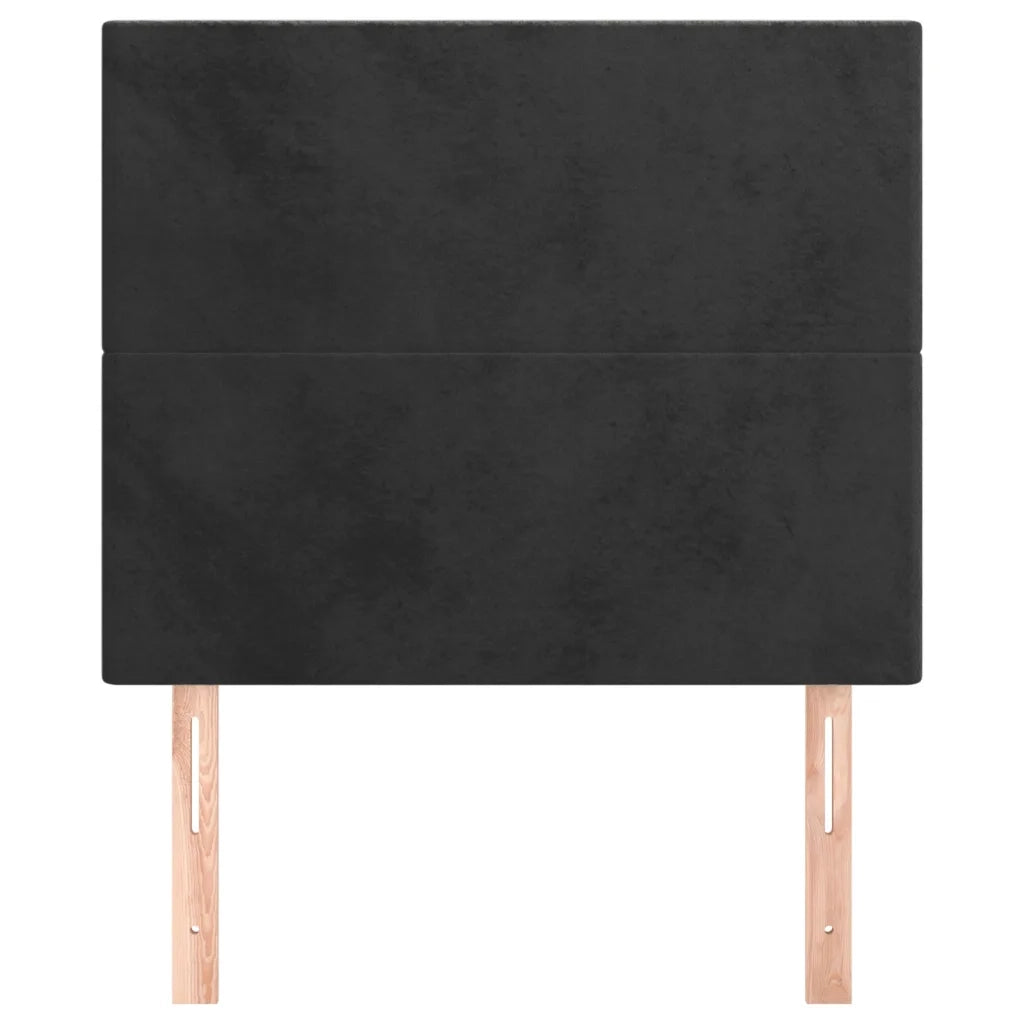 Testiera | Testata Nera 100x5x118/128 cm Velluto