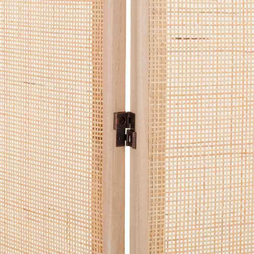 Paravento in MDF e griglia, marrone, (40x3)x2,5x200