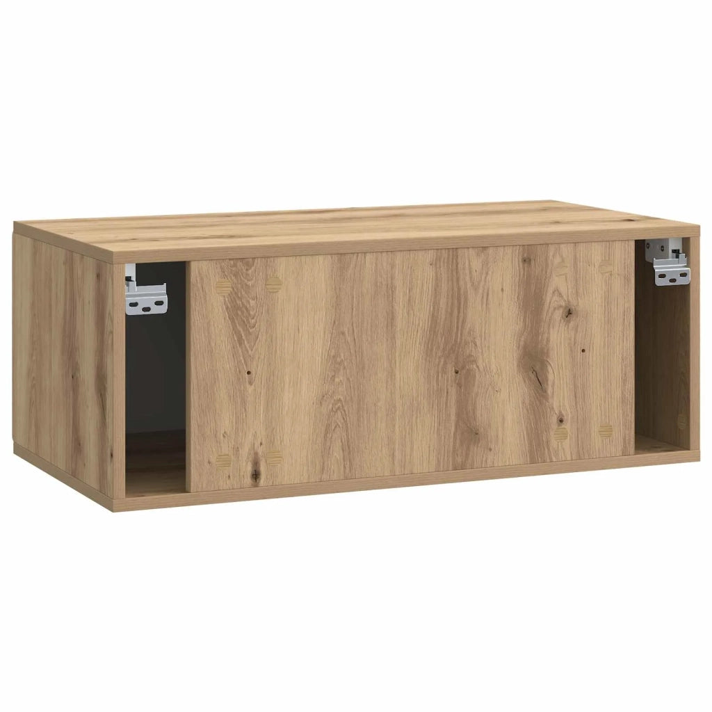 Mobile TV da Muro | Armadietto TV | Mobile Porta TV Rovere Artigianale 78,5 x 41 x 30 cm