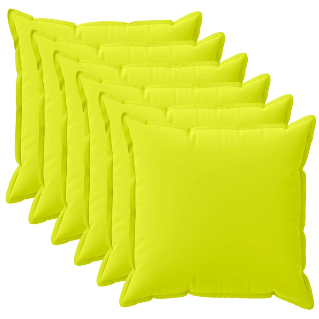 Federa 6 pz HOUTEN Verde brillante. 35 x 35 cm Poliestere 916512