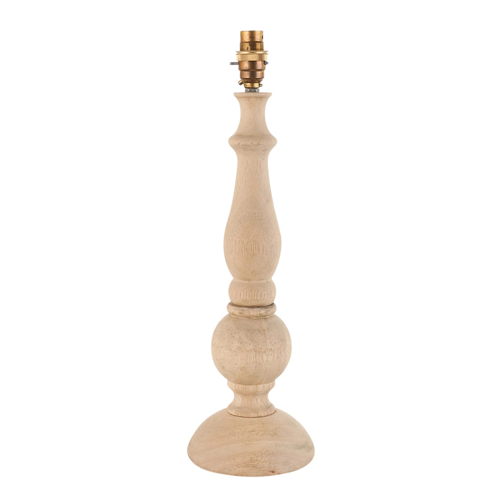 Base lampada da tavolo rustica legno naturale B22 Endon