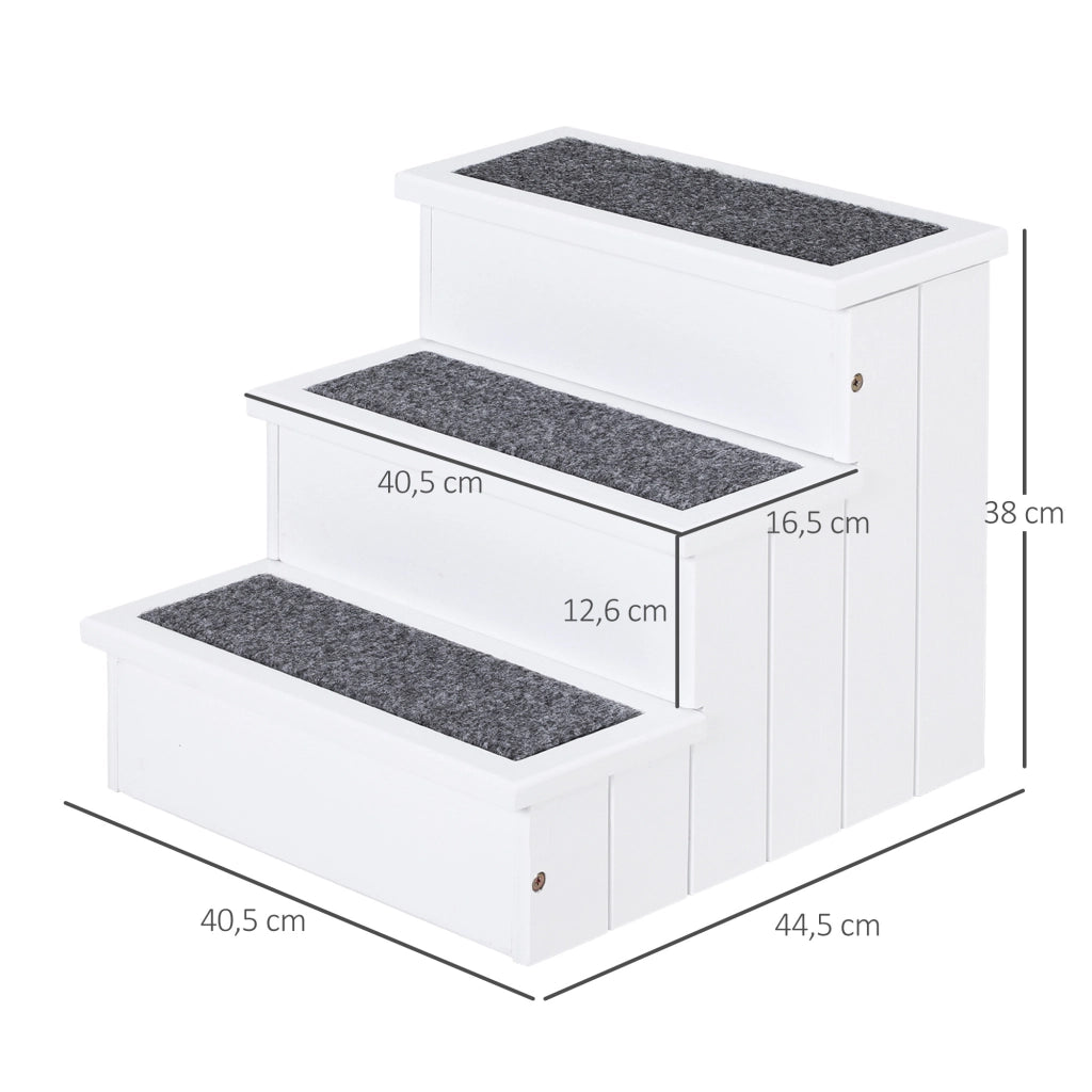 Scala per Cani 3 Gradini 38 cm ¨C Minimal ¨C Bianco
