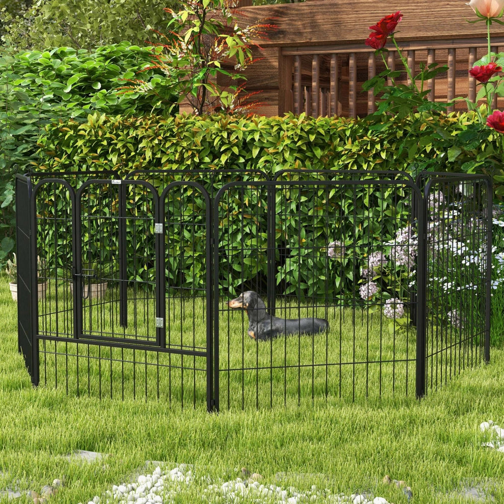 Recinto per cani 8 pannelli ¨C Minimal ¨C grigio 80 cm