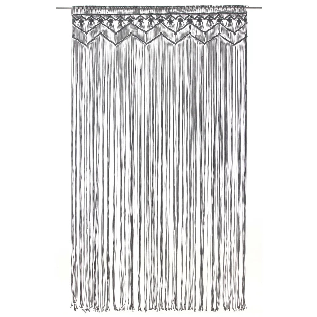Tenda Macramè Antracite 140x240 cm in Cotone 323994