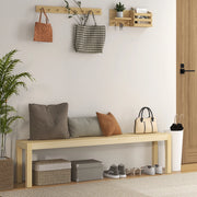 Panca 175x33x45 cm 3 posti in legno di pino naturale
