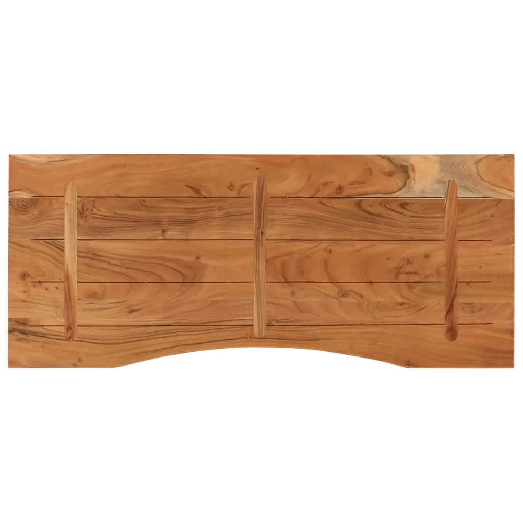 Piano Scrivania 120x50x2,5cm Rettangolare Legno Massello Acacia 370166