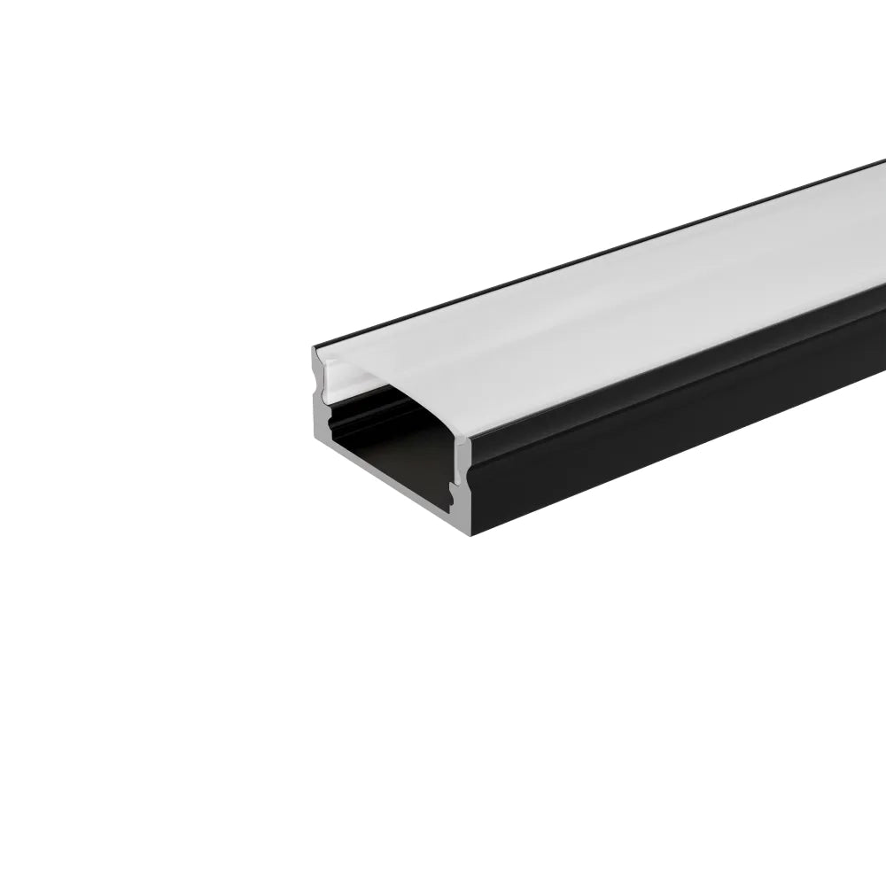 Profilo slim in alluminio nero 1mt per striscia led