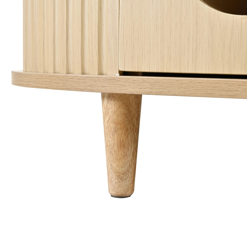 Tavolino da salotto in MDF 100x50x36 cm con cassetto e ante