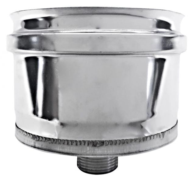 Tappo raccogli condensa canna fumaria DN  300 tubo acciaio inox 316
