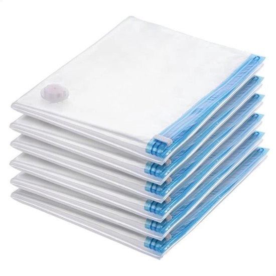 Set di 6 Borse per Vacuum - 80x120 cm - per Coperte e Abiti