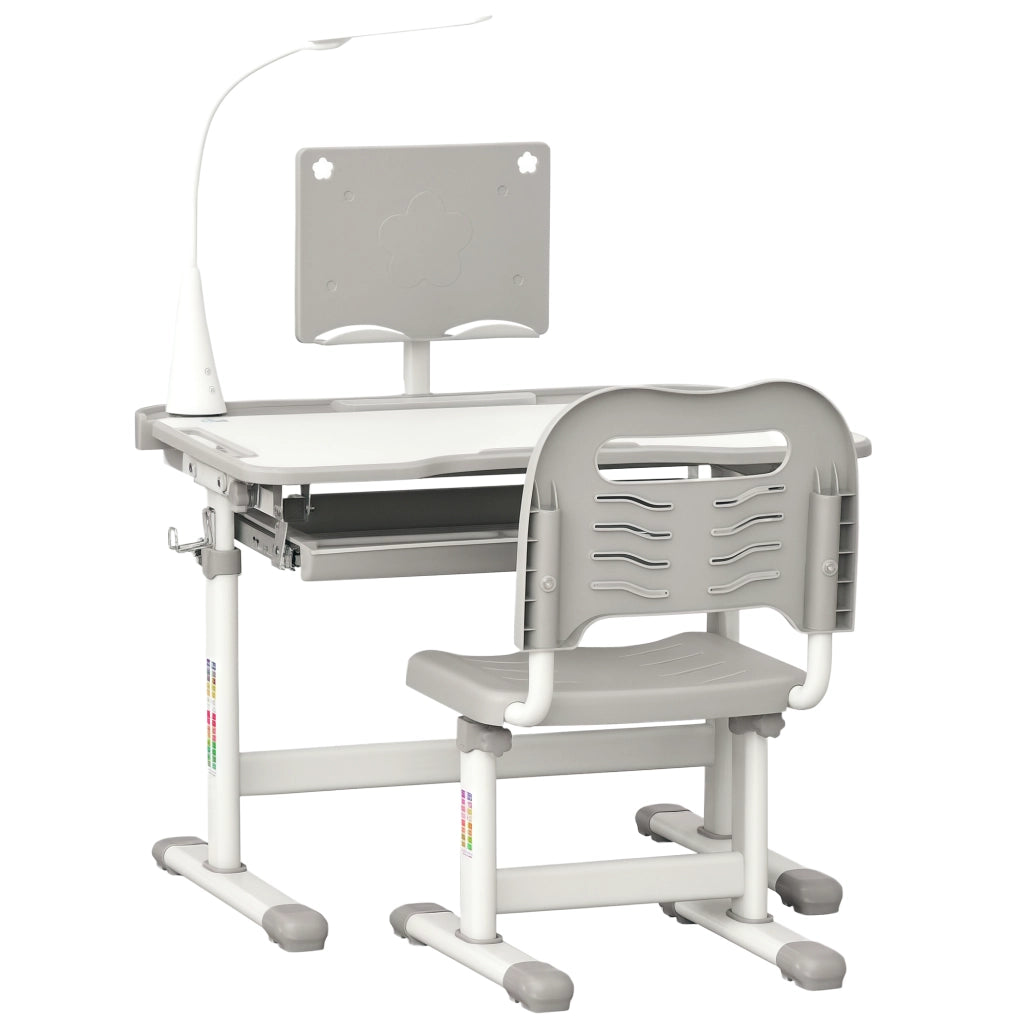 Scrivania Regolabile per Bambini con Sedia ¨C Minimal ¨C Grigio