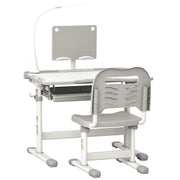 Scrivania Regolabile per Bambini con Sedia ¨C Minimal ¨C Grigio
