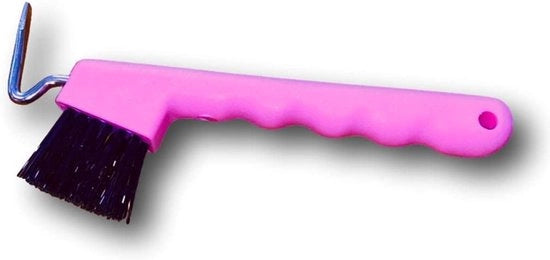 Krabbastaffa per cavalli e asini - manico ergonomico - 2 pezzi - rosa