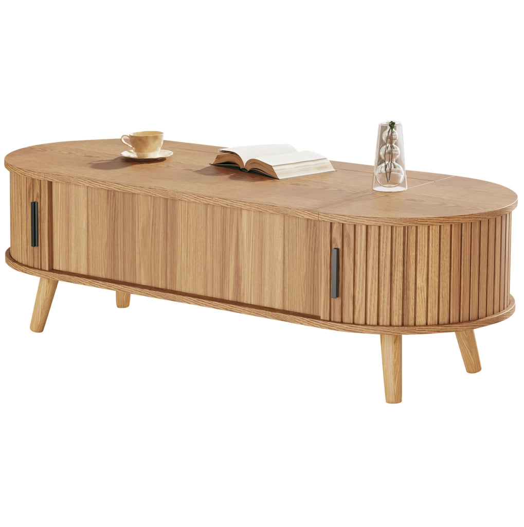 TAVOLO LIVING Regolabile 120x50x39,5 cm MDF Effetto Legno Naturale