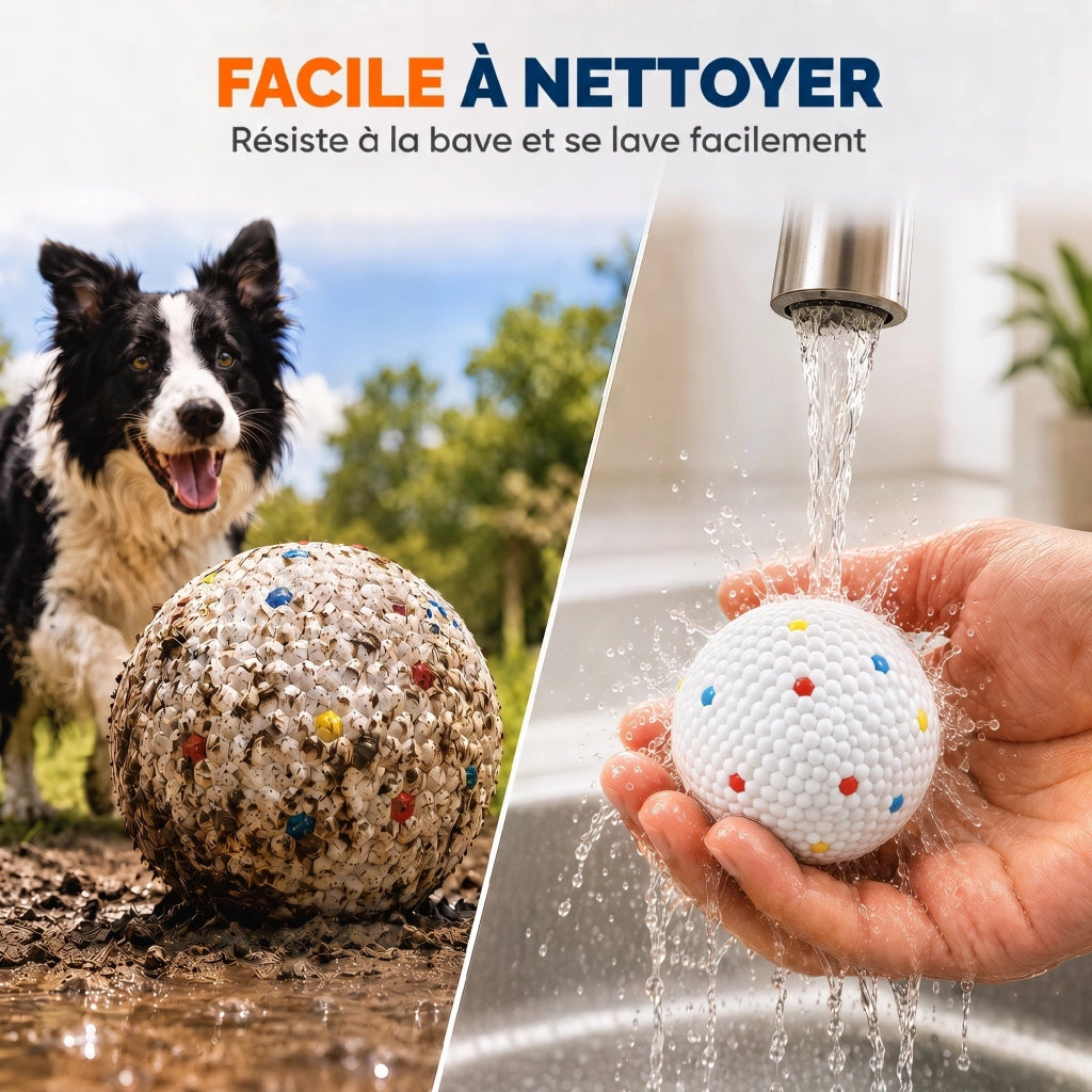 Lot de 6 Balles pour Chien en ETPU Ø58mm Blanc