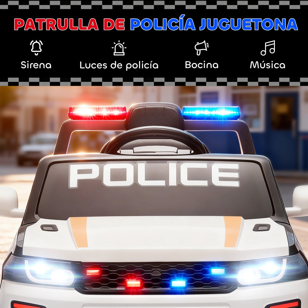 Auto Polizia Bambini Telecomando ¨C Zephmum ¨C Bianco