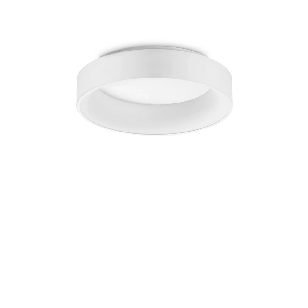 Plafoniera Moderna Ziggy Metallo Bianco Led 30W 3000K Luce Calda
